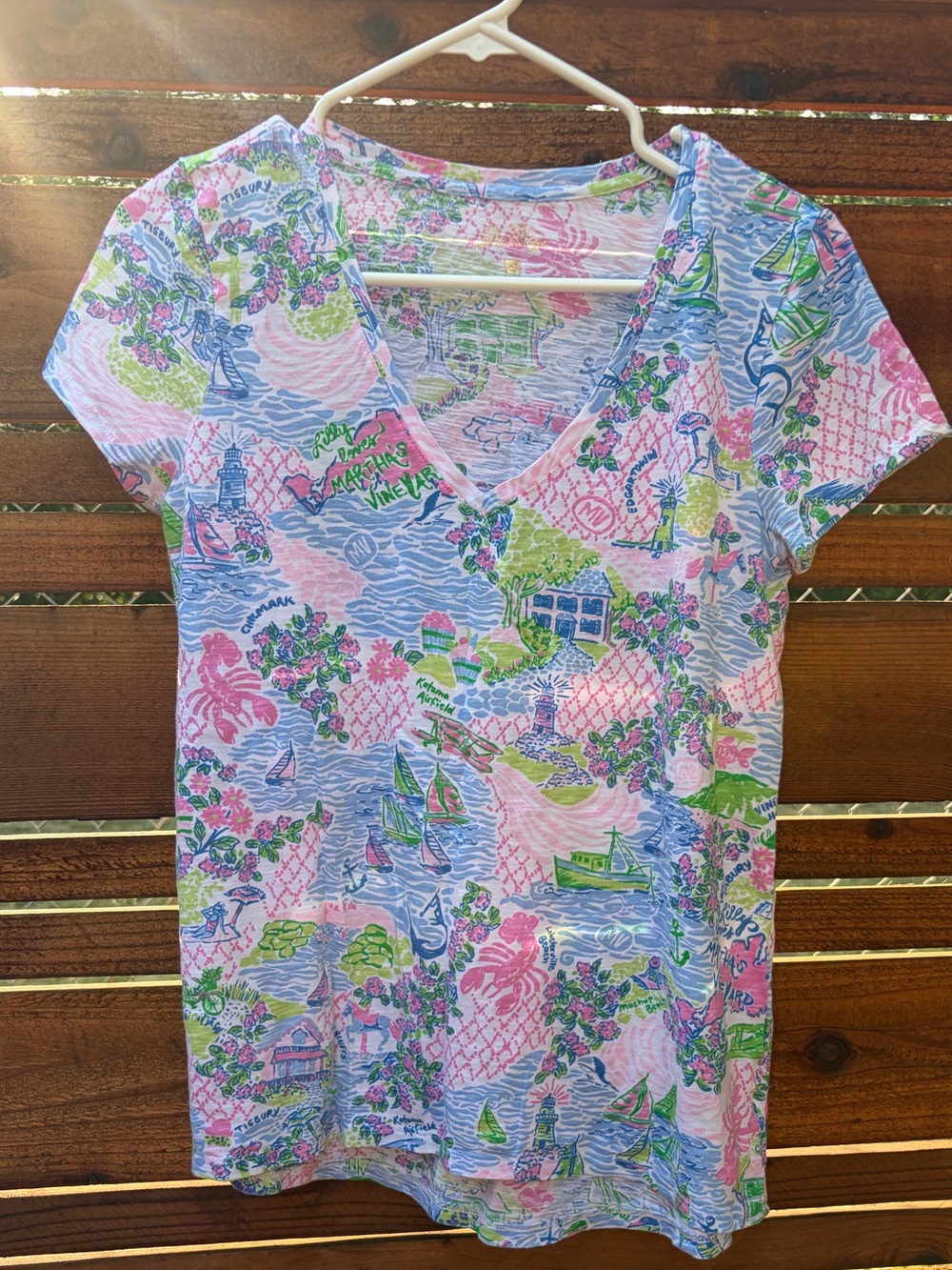Lilly Pulitzer Martha Vineyard V-Neck Blouse
